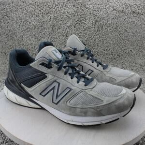 New Balance 990v5 Gray Suede EnCap Ortholite Sneakers Mens 12
